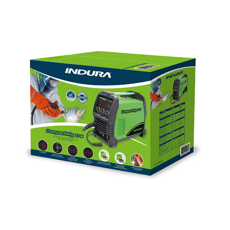 Soldadora Indura Compactmig 130 Proceso ( MIG/MMA/TIG ) 7