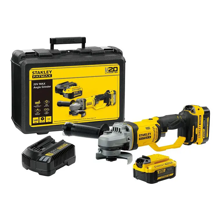 Kit Esmeril Angular 20v Inalámbrico 4-1/2 (115 Mm) Stanley 1