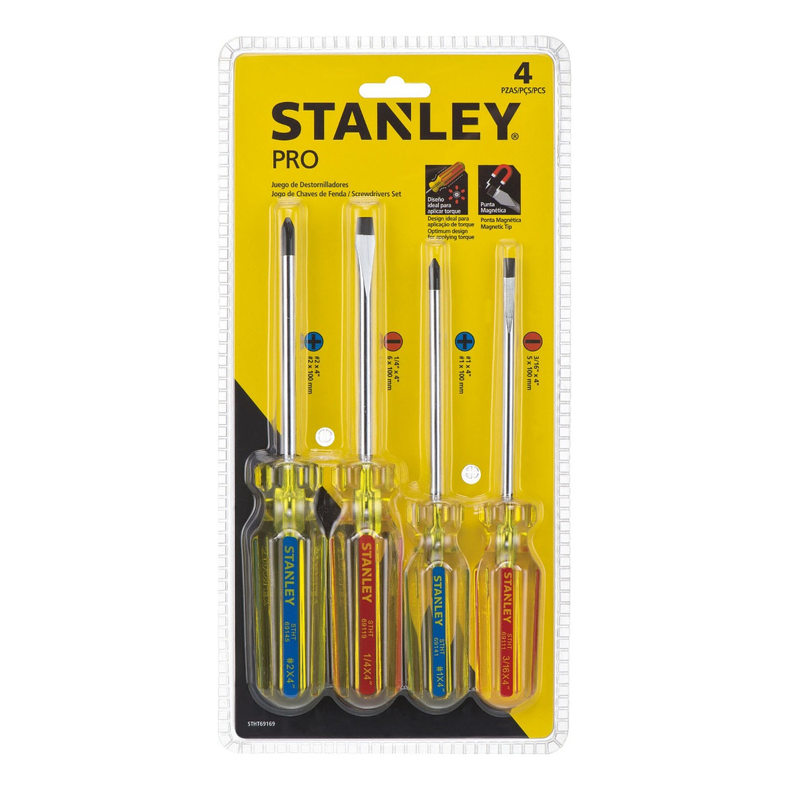 Set 4 Destornilladores Pro Paleta Y Cruz Stanley Stht69169 5