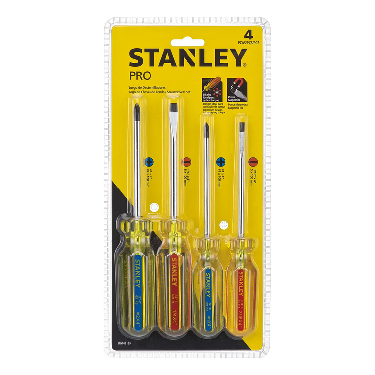 Set 4 Destornilladores Pro Paleta Y Cruz Stanley Stht69169 5