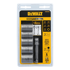 Set 5 Dados Cortos 1/4" MaxFit DeWalt DWAFSFS6