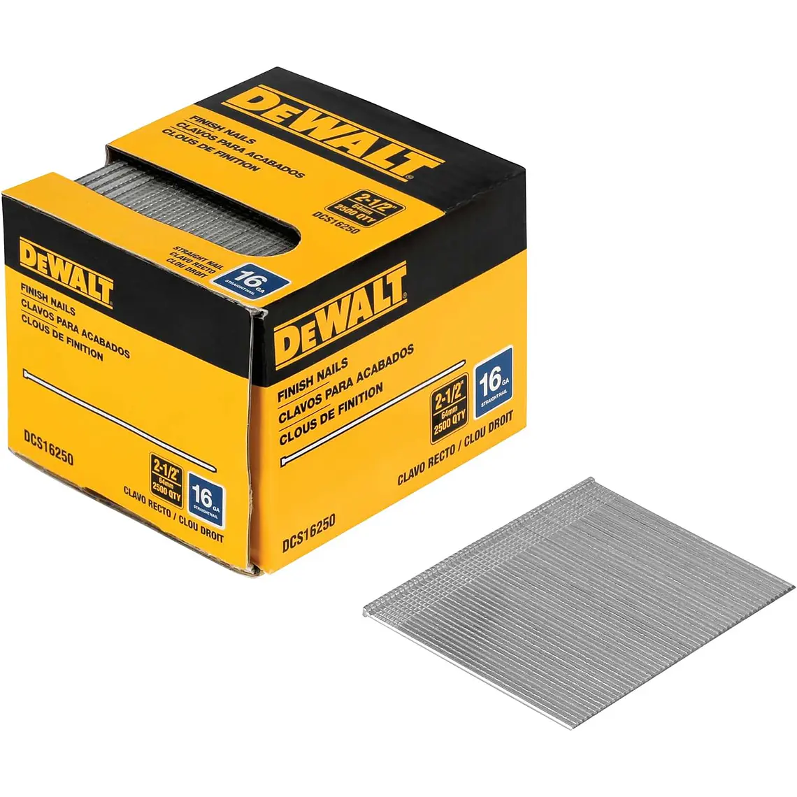 Cajas De 2500 Clavos de Acabado, 2-1/2