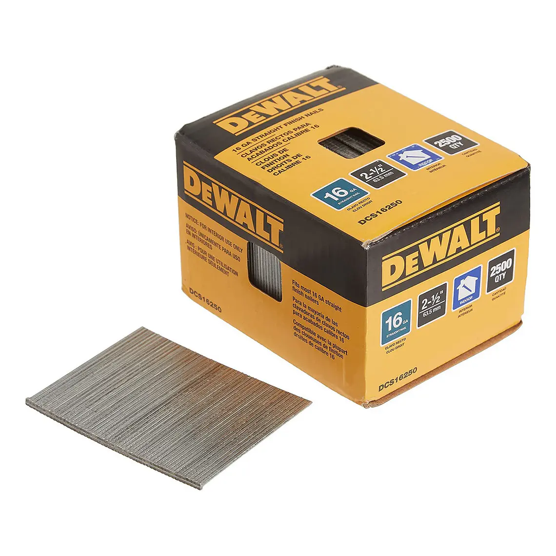 Cajas De 2500 Clavos de Acabado, 2-1/2
