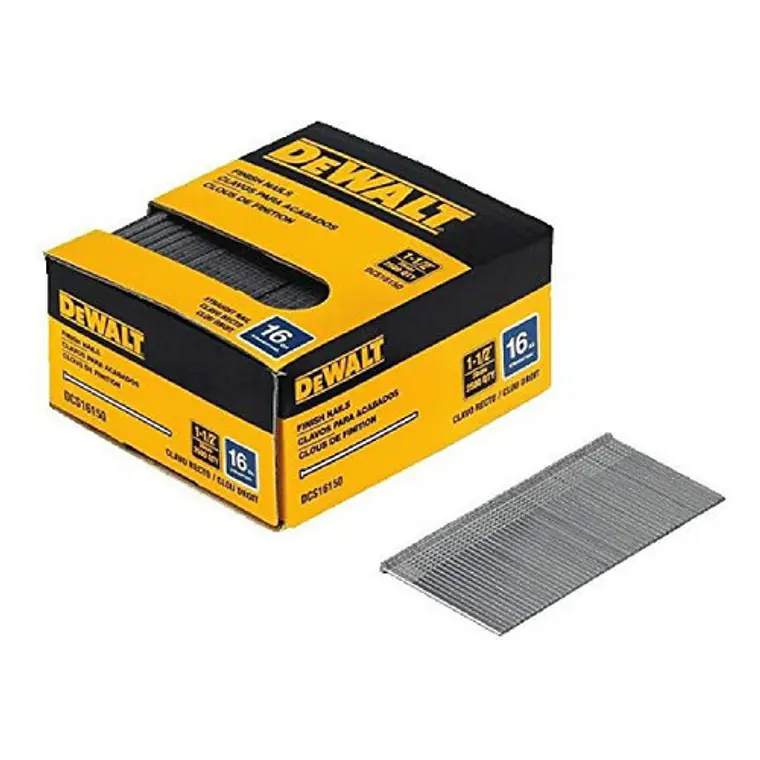 Caja De 2500 Clavos Rectos 1-1/2 Pulg 16ga Dewalt DCS16150 1