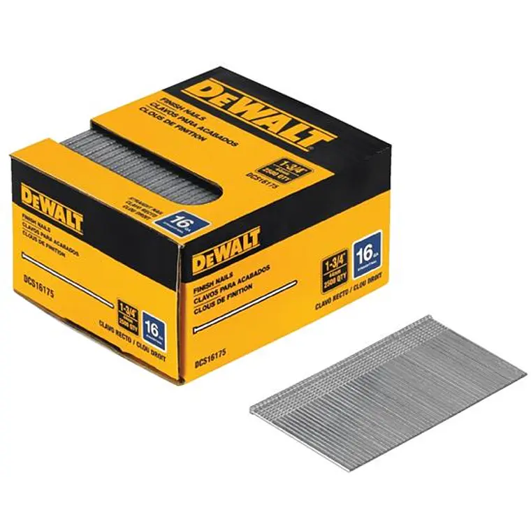 Caja De 2500 Clavos Rectos 1-3/4 Pulg 16ga Dewalt DCS16175 4