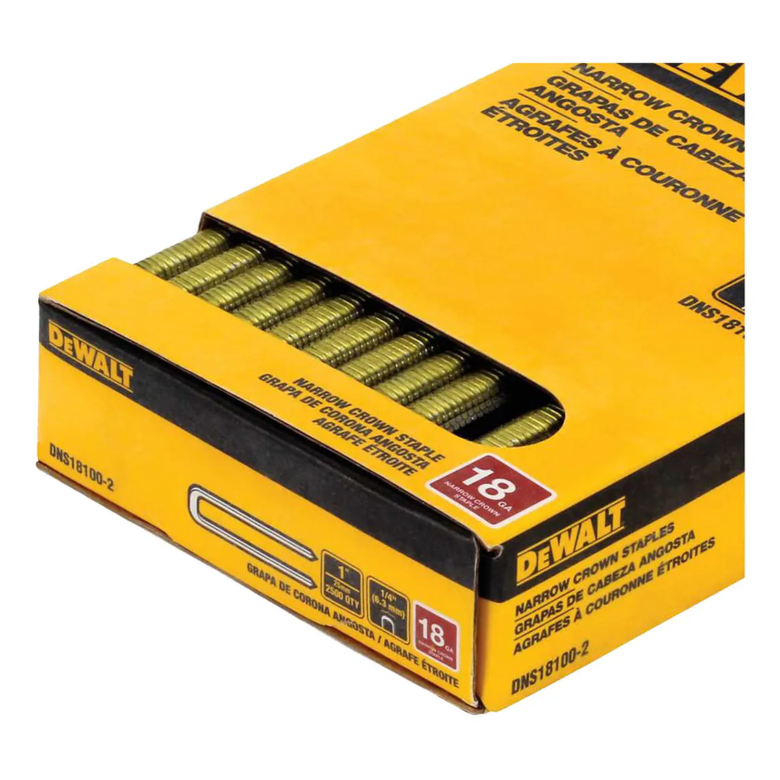 Grapa Dewalt Cabeza Angosta 1 X 1/4 Dns18100-2 2