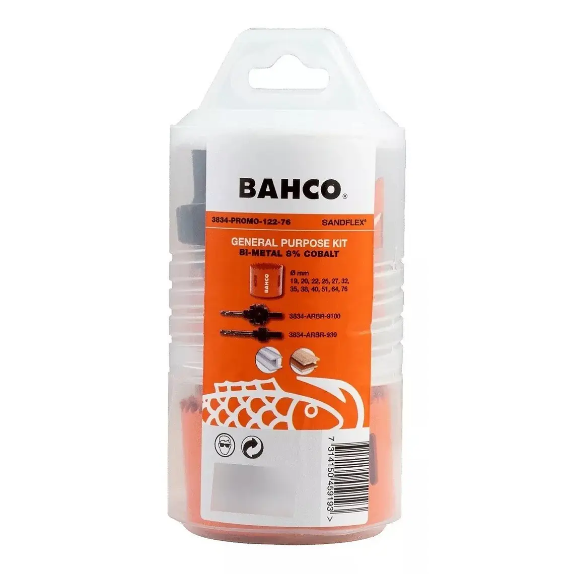 Juego de sierras copa 14 piezas Bahco 3834-PROMO-122-76 4