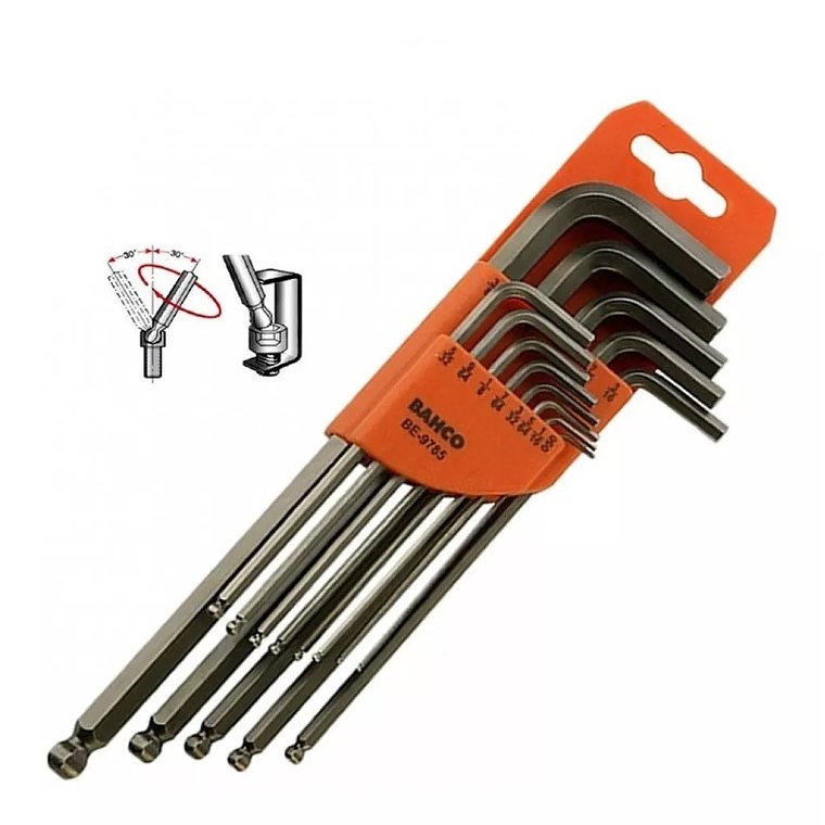 JUEGO LLAVES ALLEN 1/16-3/8 BAHCO BE-9785 2