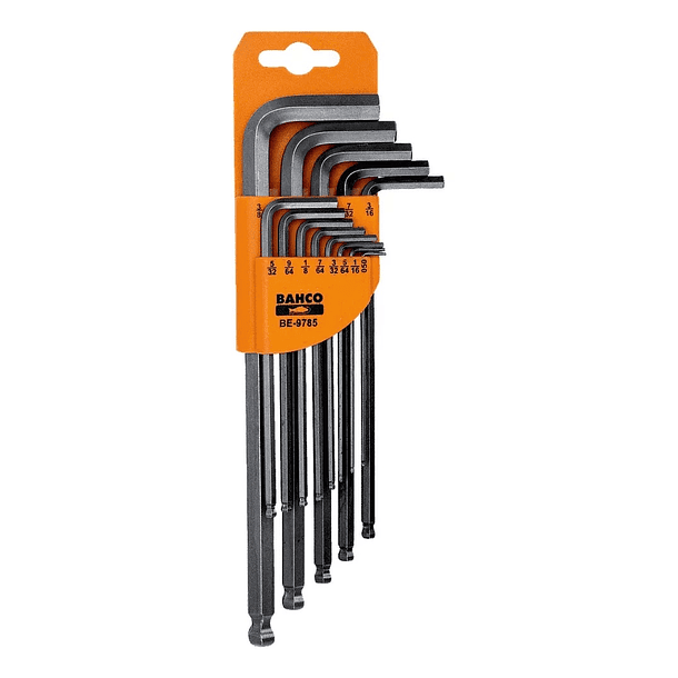 JUEGO LLAVES ALLEN 1/16-3/8 BAHCO BE-9785 3