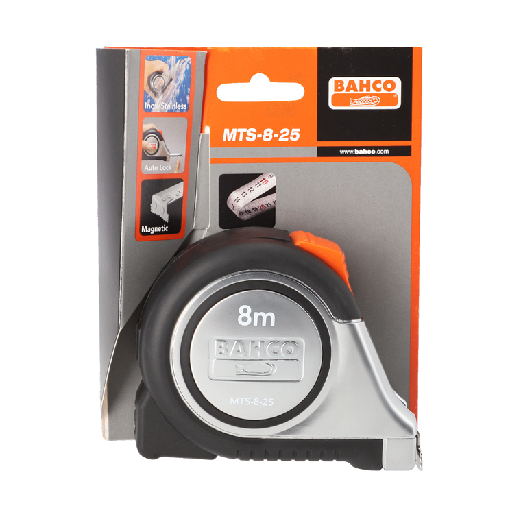 Huincha de Medir bahco 8 mts mts-8-25-E 1