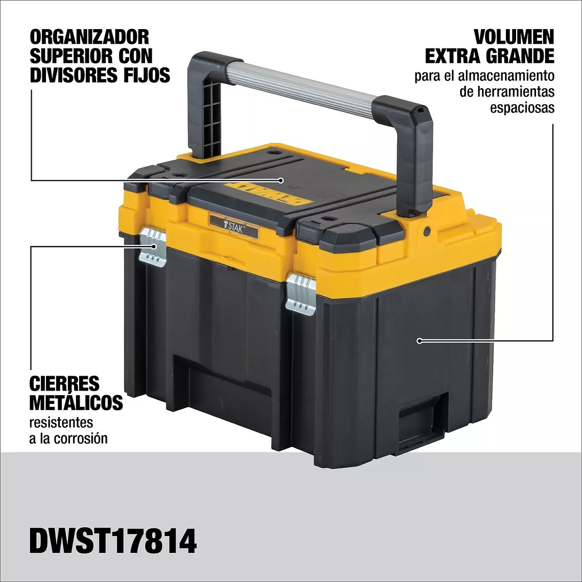 Caja De Herramientas Metálica Y Amplia Dewalt Dwst17814 3