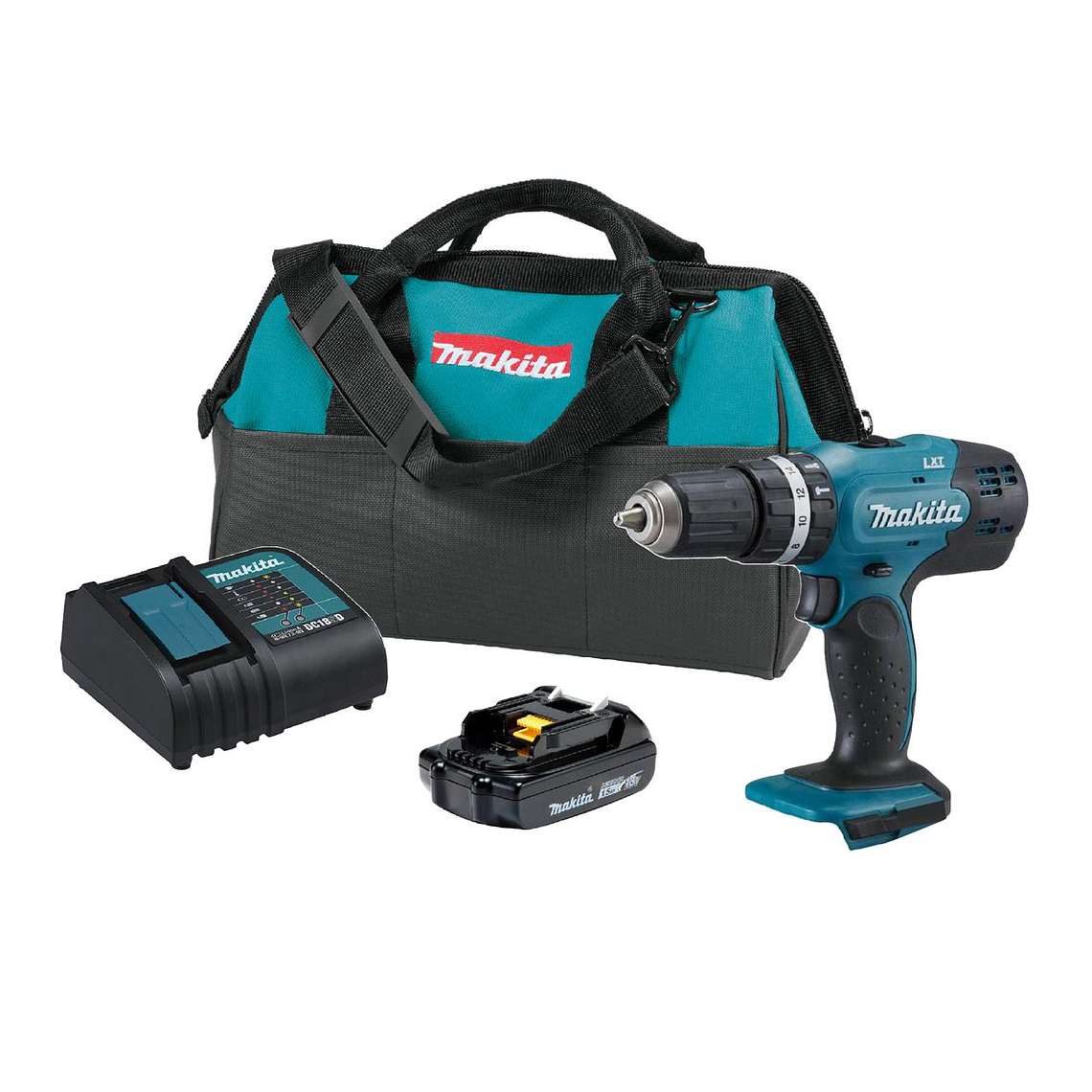 Taladro Percutor 18v 13mm Makita Dhp453x10 - 1 Bateria 2