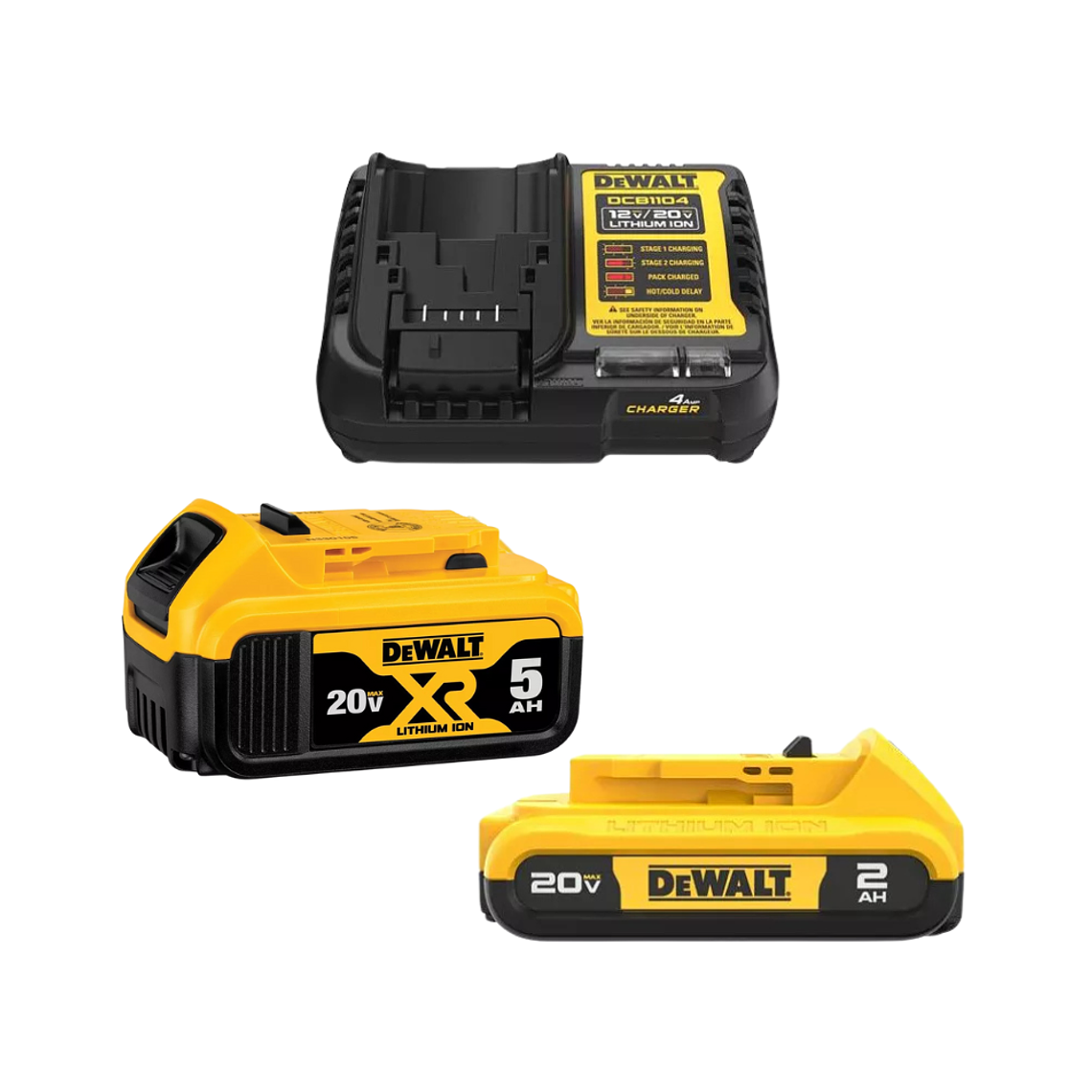 Kit de baterias y cargador (bateria de 2ah y 5Ah) + Bolso 4