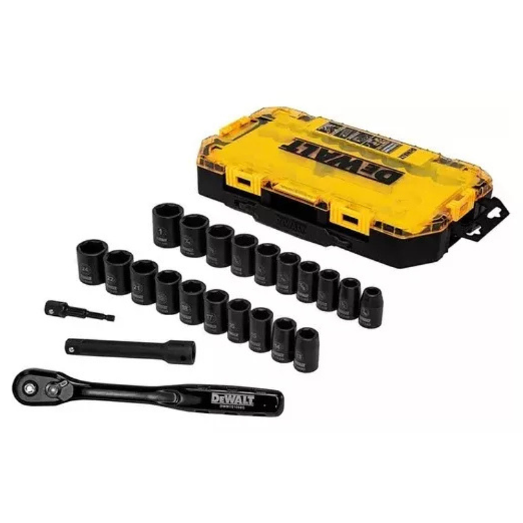 Set 23 piezas/dados impacto combinado 1/2” DEWALT DWMT74739 3