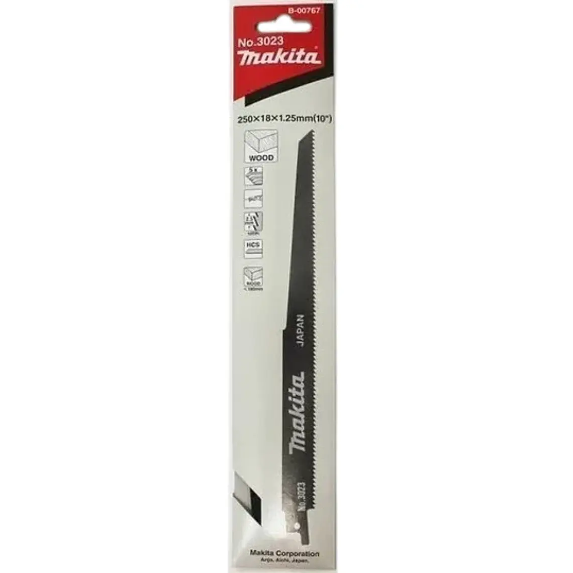 Hoja Sierra Sable N° 3023 (10Tx250mm) Madera Makita B-00767 2