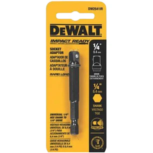 ADAPTADOR HEX A CUADRANTE 1/4 PULG DEWALT DW2541IR