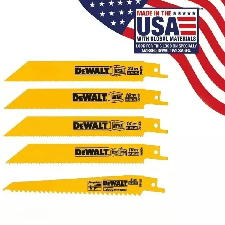 Juego De 6 Hojas Para Sierra Sable Metal/Madera Dewalt Dw485 3