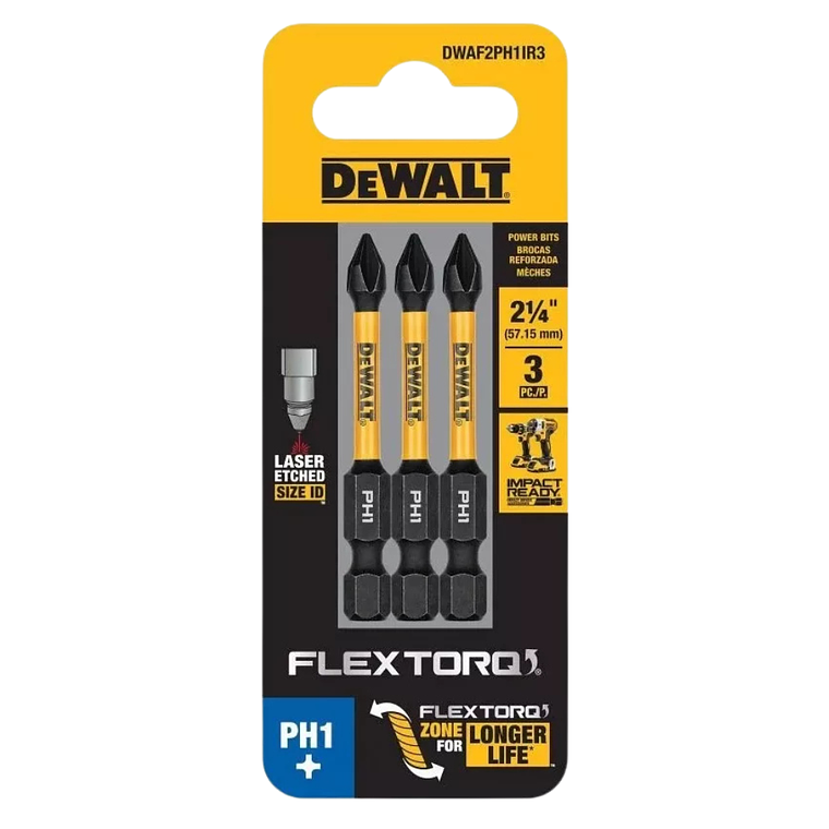 Puntas De Impacto Dewalt Flextorq Ph1 2-1/4