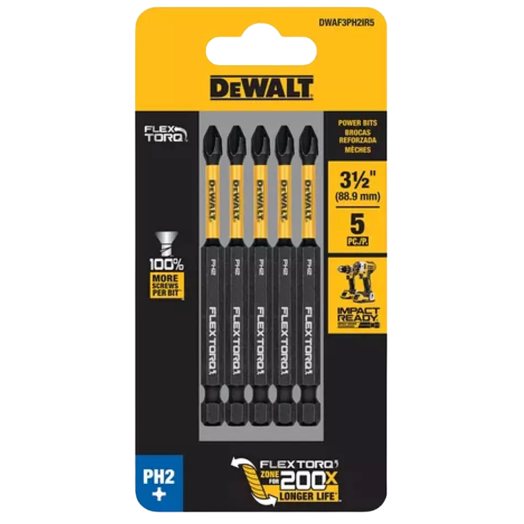 Puntas De Impacto Dewalt Flextorq Ph2 3-1/2