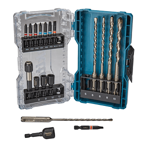 Set Brocas Sds Plus, Puntas Y Dados 18 Pcs Makita E-07026
