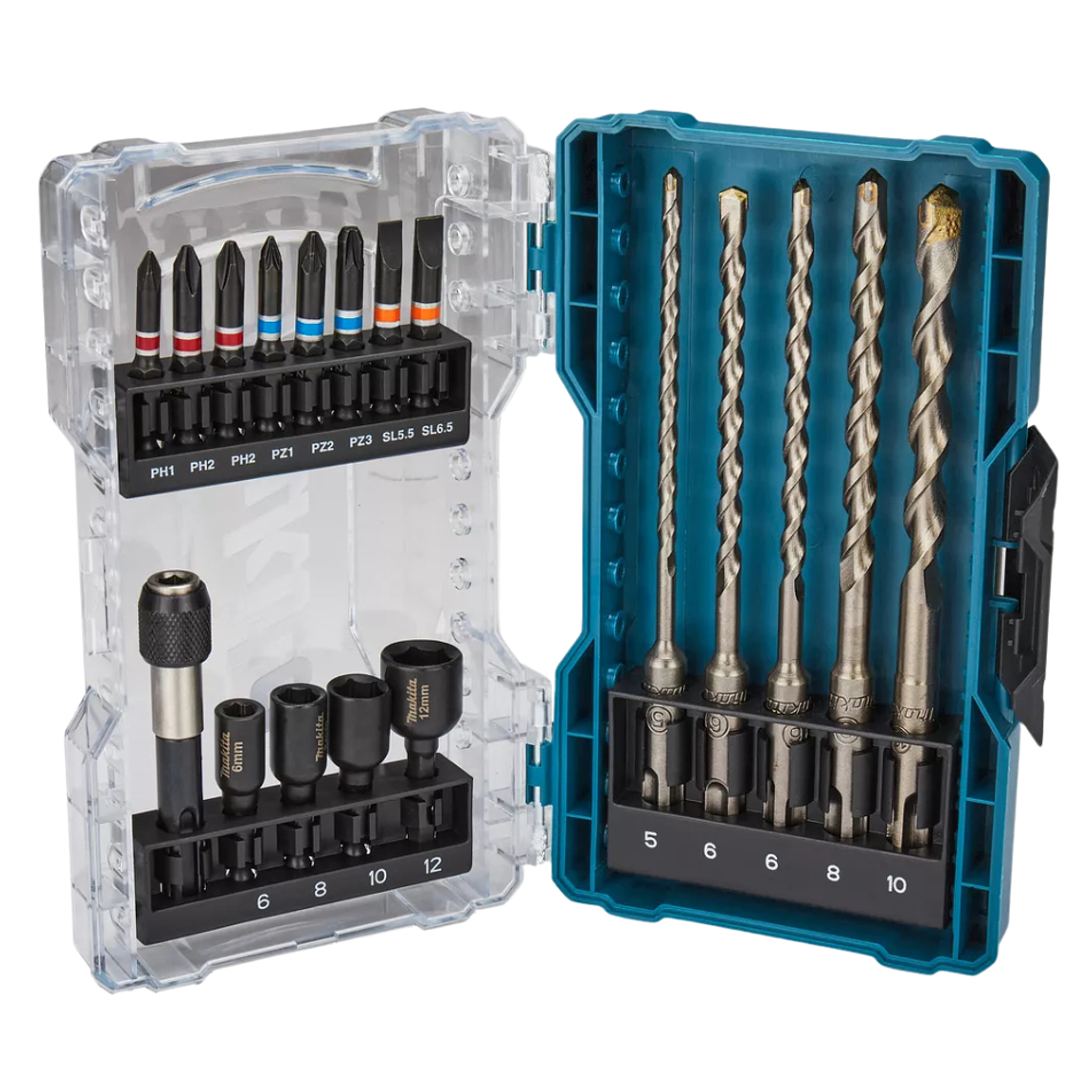 Set Brocas Sds Plus, Puntas Y Dados 18 Pcs Makita E-07026 4