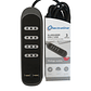 Alargador 2 USB 4 Toma(s) 3 m Negro - Miniatura 1