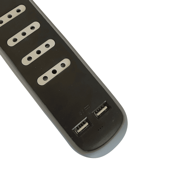 Alargador 2 USB 4 Toma(s) 3 m Negro 3