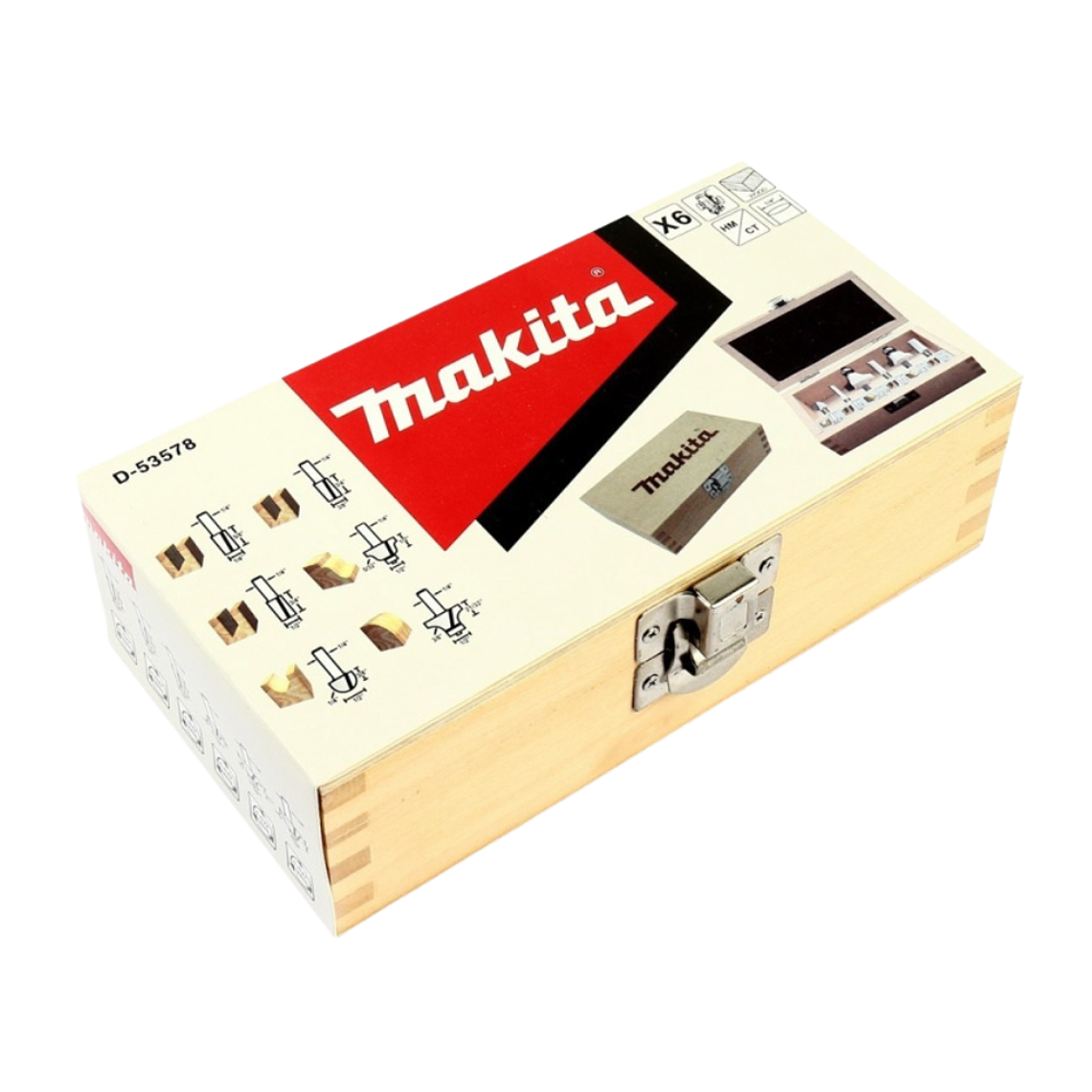 Juego De 6 Fresas 1/4 Para Madera Router Makita D-53578 5