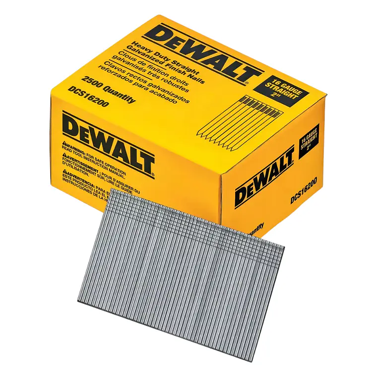 Caja de 2500 clavos rectos 16ga 2