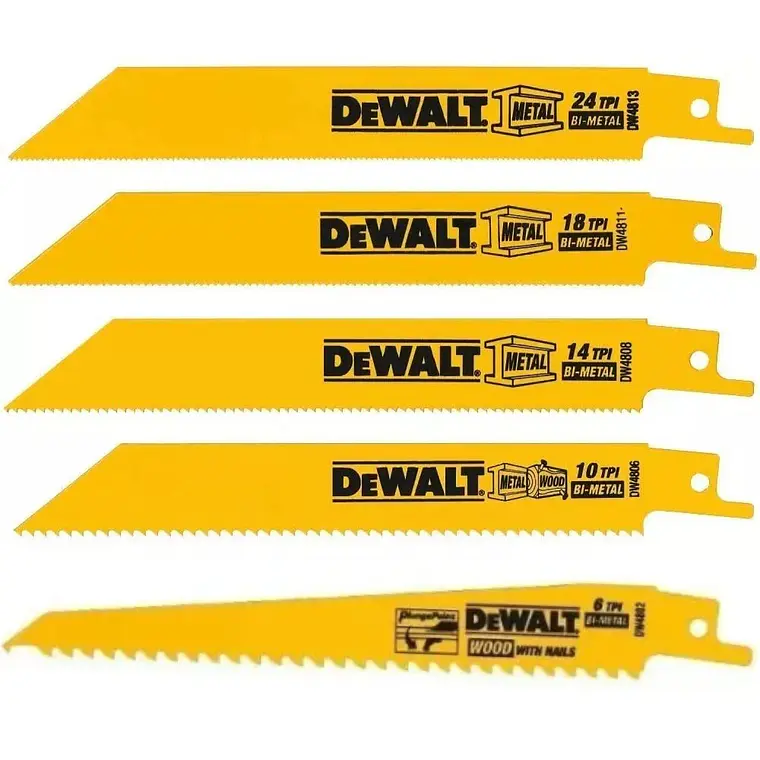 Juego De 6 Hojas Para Sierra Sable Metal/Madera Dewalt Dw485 2