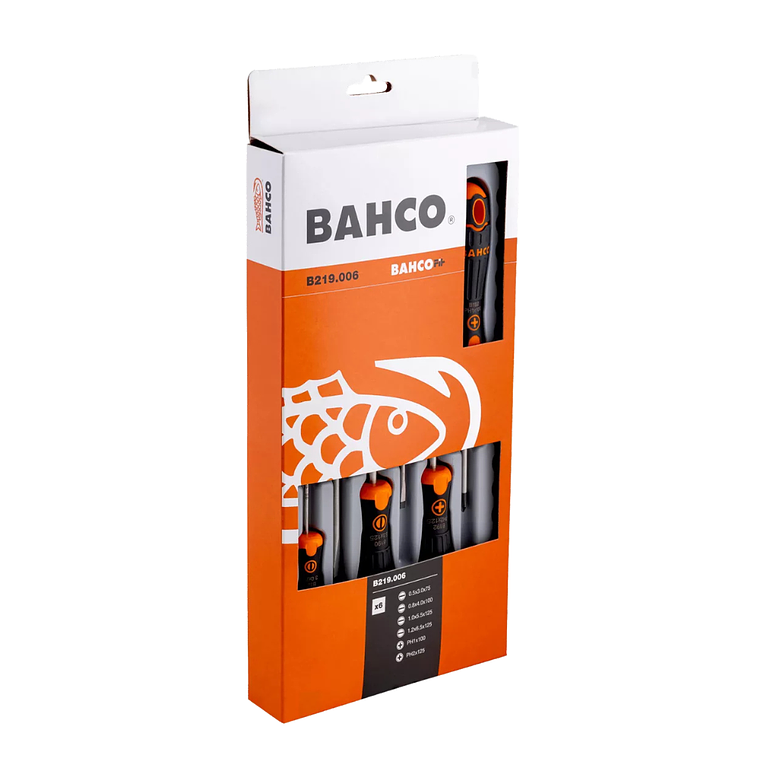 Juego  Destornilladores mango de goma Fit B219.006 Bahco 3