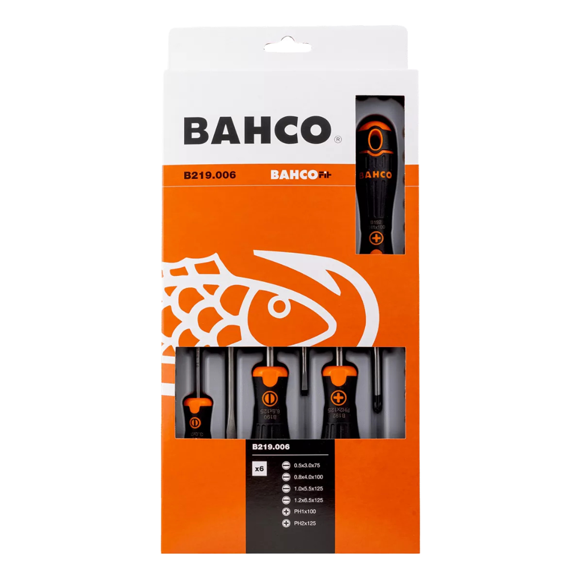 Juego  Destornilladores mango de goma Fit B219.006 Bahco 4