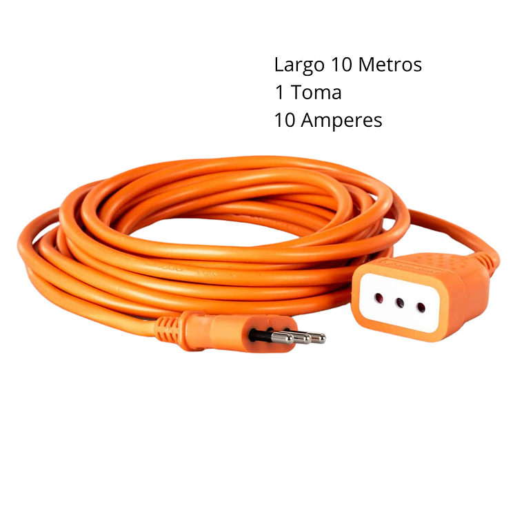 Extensión Eléctrica Profesional 1 Toma(s) 10 mts Naranja 4