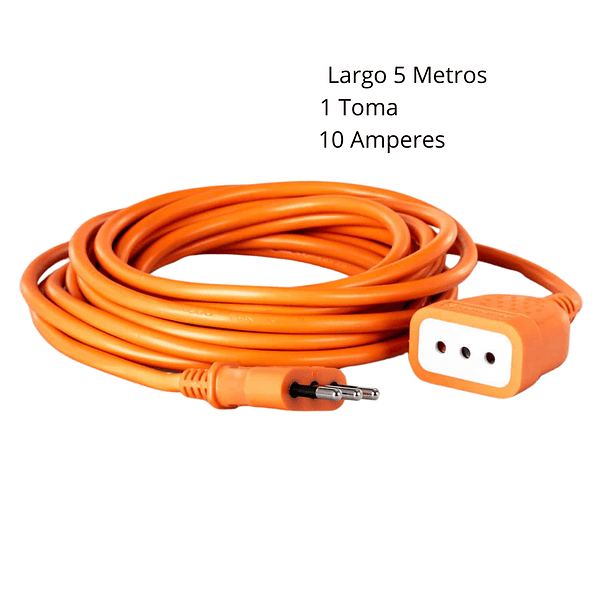 Extensión Eléctrica Profesional 1 Toma(s) 5 mts Naranja 4