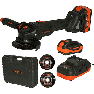 Esmeril Angular Inalámbrico 18v Lusqtoff Brushless 2 Bat 4ah
