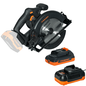 Sierra Circular Inalámbrica Profesional 185mm + Car/Bat 2Ah