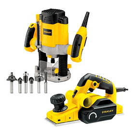 Fresadora 1200w + Cepillo Eléctrico Stanley Srr1200-stpp7502