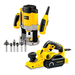 Fresadora 1200w + Cepillo Eléctrico Stanley Srr1200-stpp7502
