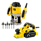 Fresadora 1200w + Cepillo Eléctrico Stanley Srr1200-stpp7502 - Miniatura 1