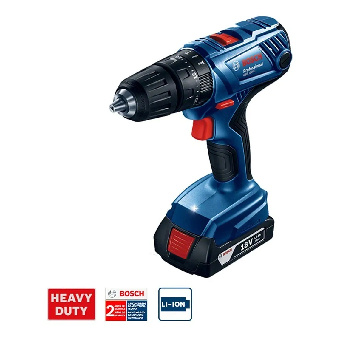 Taladro Percutor Inalambrico Bosh Gsb 180-li 6