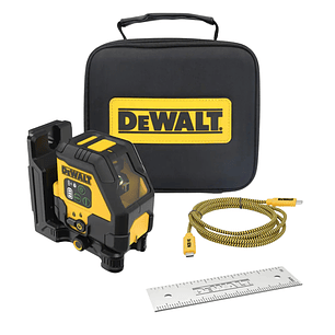 Kit Laser Linea Cruzada Rojo Recarga USB DeWalt DCLE14201RB