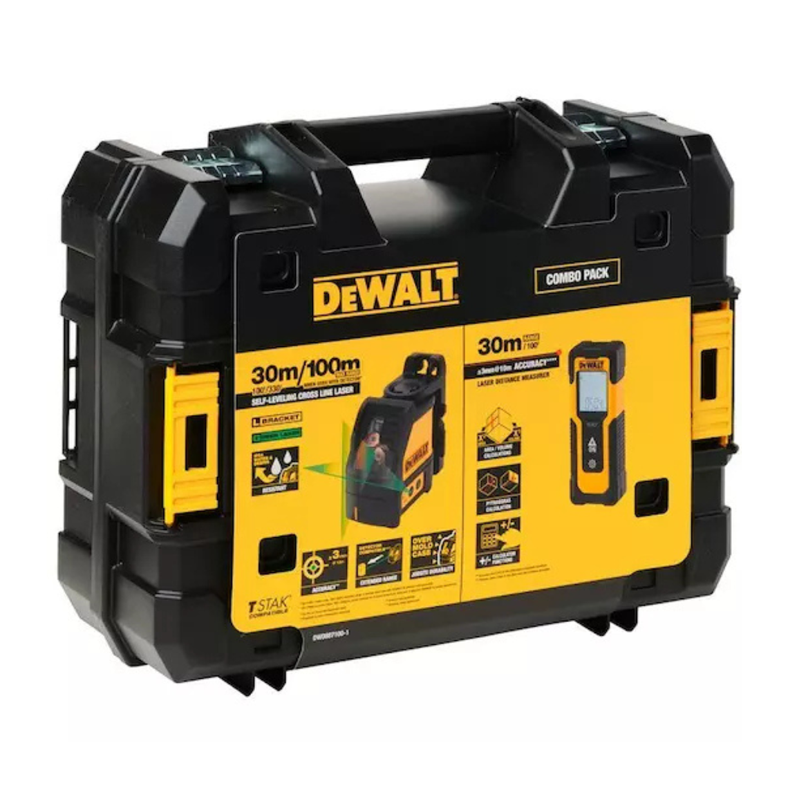 Kit Nivel Laser Linea Cruzada Medidor 30m DeWalt DW0887100 2