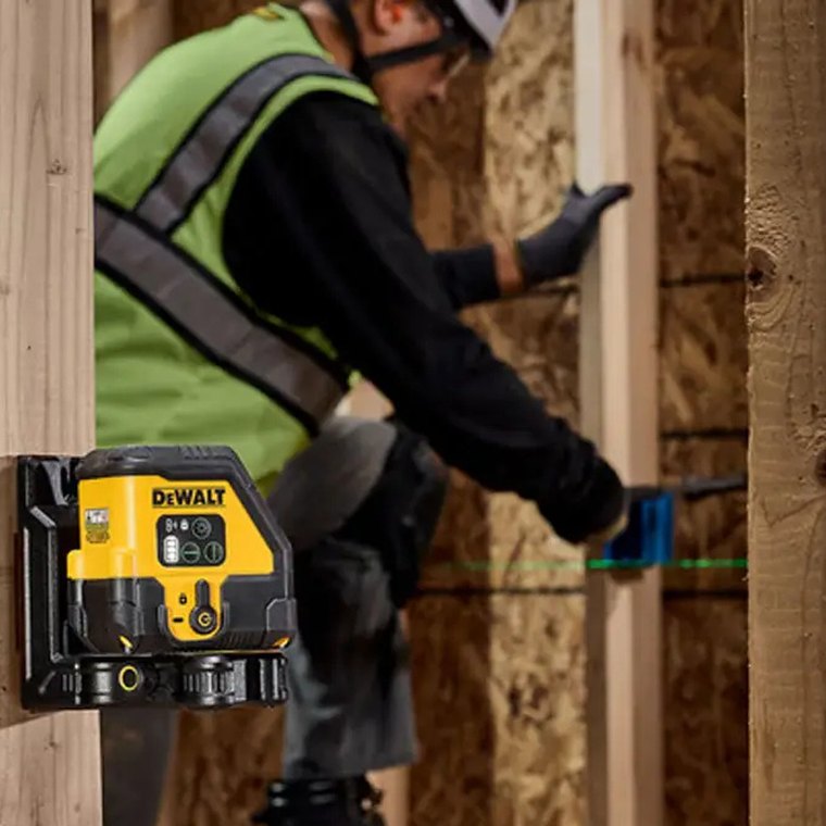 Kit Laser Linea Cruzada Rojo Recarga USB DeWalt DCLE14201RB 5