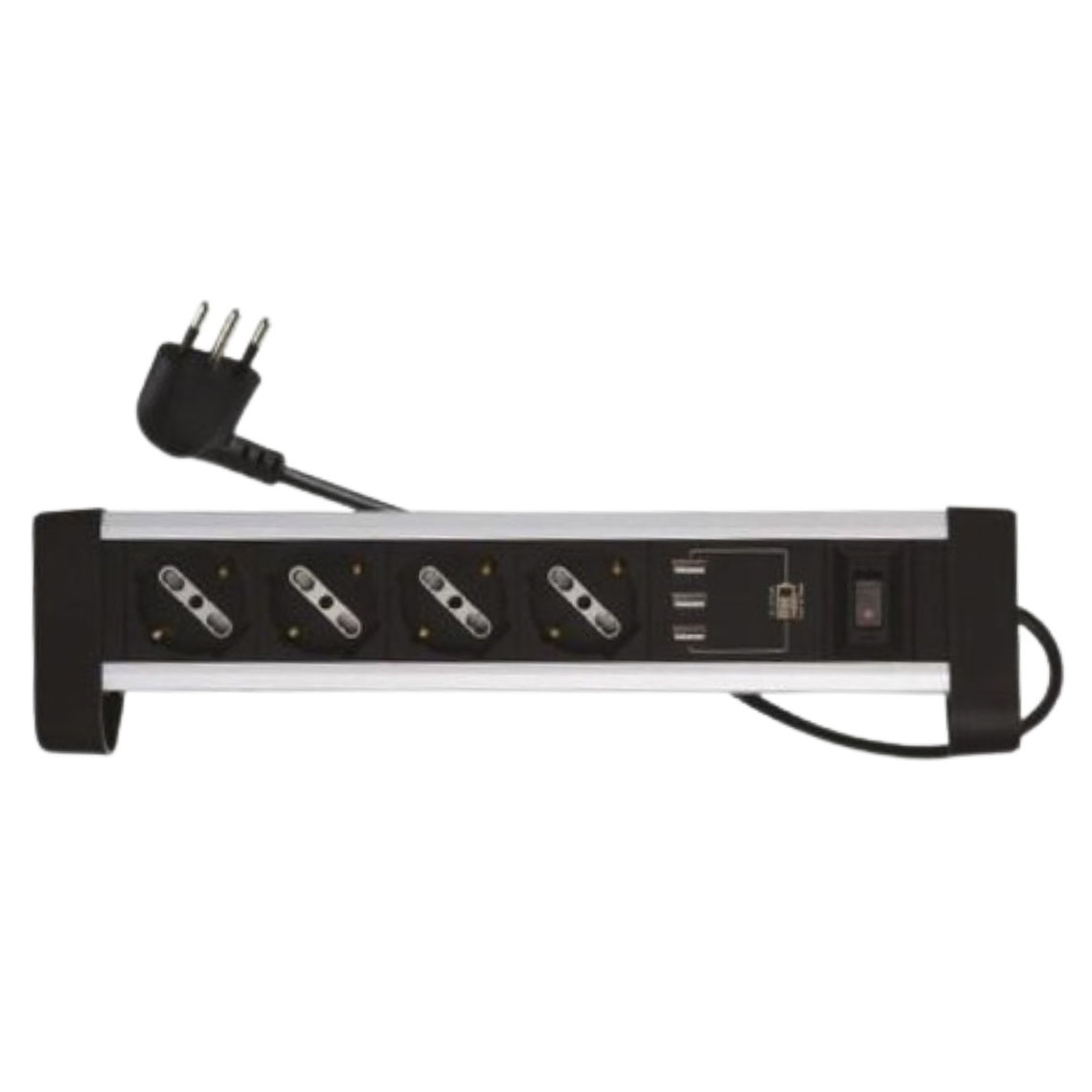 Alargador Zapatilla Para Escritorio 4 Tomas + 3 Puertos Usb 1