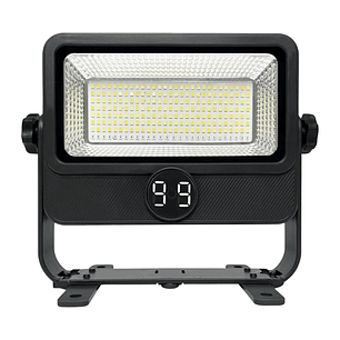 Proyector Solar 10w Led Con Usb Negro Luz Dia/calida/rb