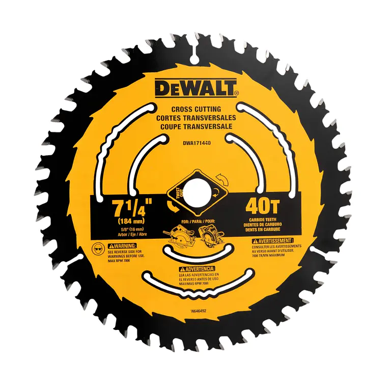 Disco De Sierra 7 1/4 (184mm) Dewalt DWA171440 1
