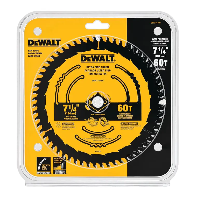 Disco De Sierra 7-1/4'' 60t Corte Fino Dewalt DWA171460 2