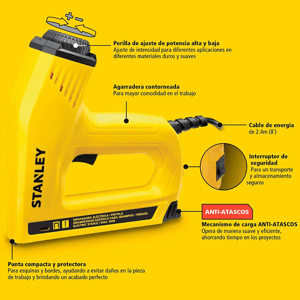 Engrapadora Eléctrica 220v Trabajo Pesado Stanley Tre550-b2c 5