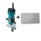 Fresadora 530w 1/4 M3700b mt + Base universal Makita - Miniatura 1