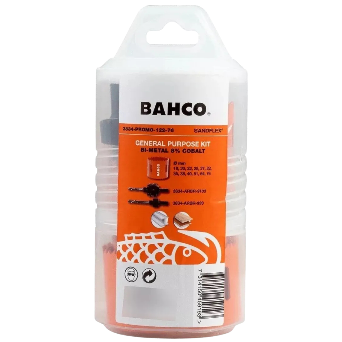 Juego de sierras copa 14 piezas Bahco 3834-PROMO-122 3